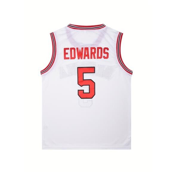 New Georgia Bulldogs Anthony Edwards #5 Basketball Jersey - White/Red - Picture 2 of 4